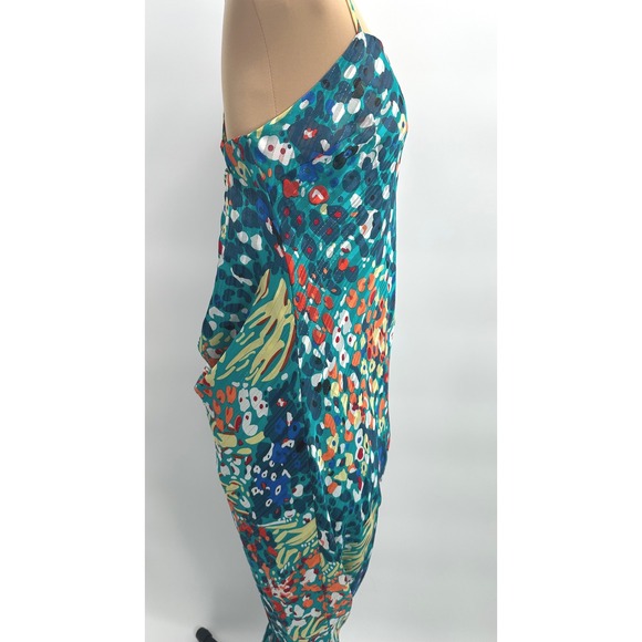 Nasty Gal Maxi Dress Abstract Print Lace Up Back Sleeveless Size 8 - Picture 15 of 16